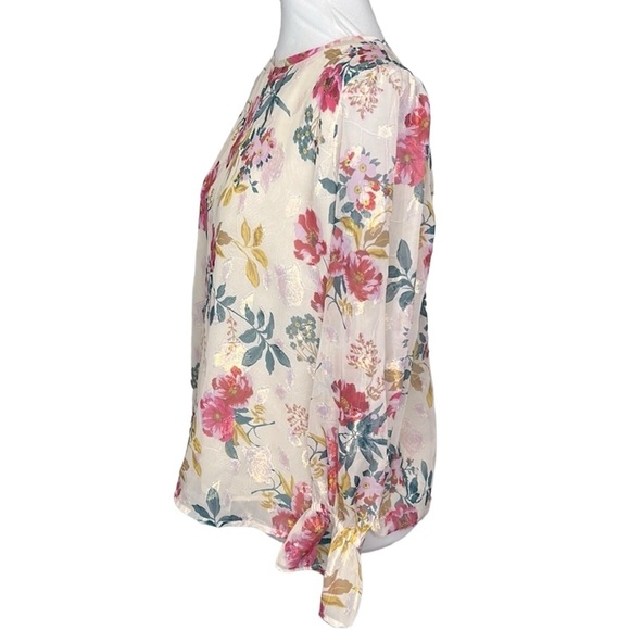 Loft Iridescent Ruffled Sleeves Blouse - Picture 3 of 5